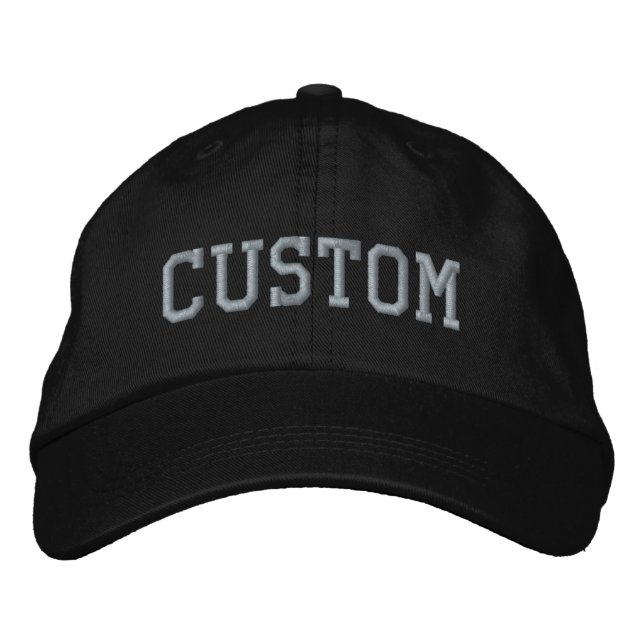 Custom Word Text Her Personalized Gift for him Embroidered Baseball Cap (Front)