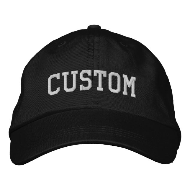Custom Word Text Her Personalized Gift for him Embroidered Baseball Cap (Front)