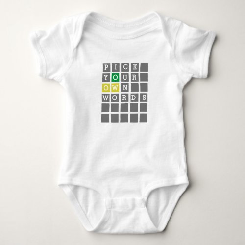 Custom Wordle  Baby Bodysuit