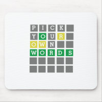 Custom Wordle Mouse Pad