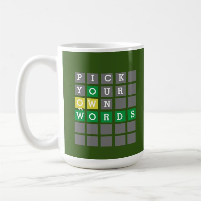 Custom Wordle Mug (Left)
