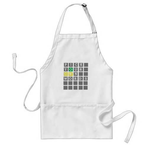 Custom Wordle T_Shirt Adult Apron