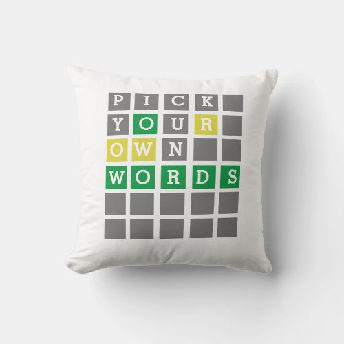 Custom Wordle  Throw Pillow