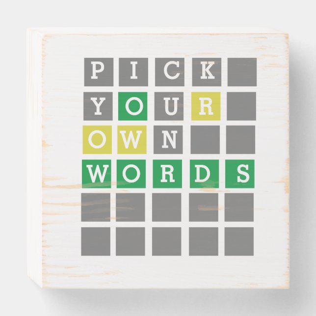 Custom Wordle   Wooden Box Sign (Front Horizontal)