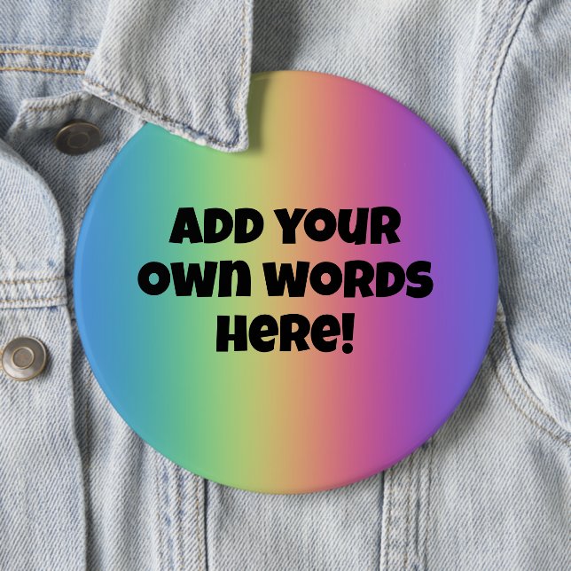 Custom Words Colorful Button (In Situ)