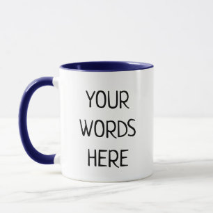 Custom Words Personalized Text Gift  Mug