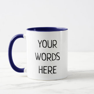 Custom Words Personalized Text Gift  Mug