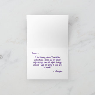 Custom Work Bestie Emotional Support Retirement Card