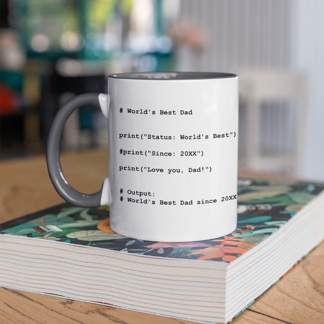 Custom World’s Best Dad Code Mug – Year Gift (Creator Uploaded)