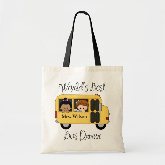 Custom Worlds Best Bus Driver Tote Bag