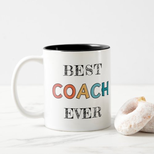 Custom Worlds Best Coach  Retro Team Coach Gifts Two_Tone Coffee Mug