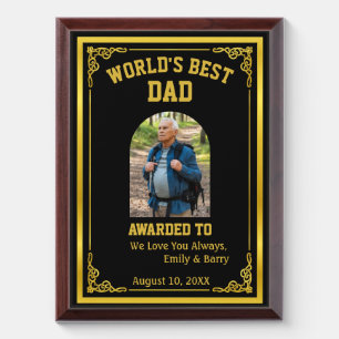 Custom World's Best Dad Photo  2026 Award Plaque