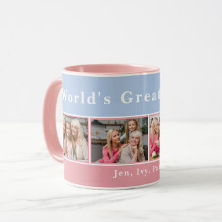 Custom World's Best Mom Custom Photo Collage Mug