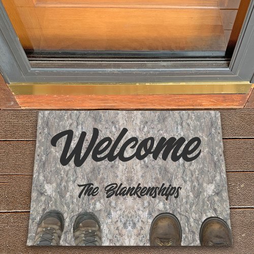 Custom Worn Out Boots WELCOME Doormat