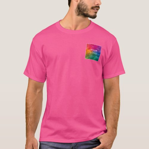 Custom Wow Pink Color Template Add Image Logo T_Shirt
