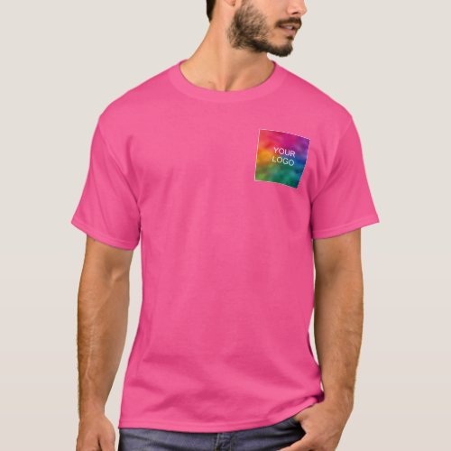 Custom Wow Pink Colour Add Image Logo Template T_Shirt
