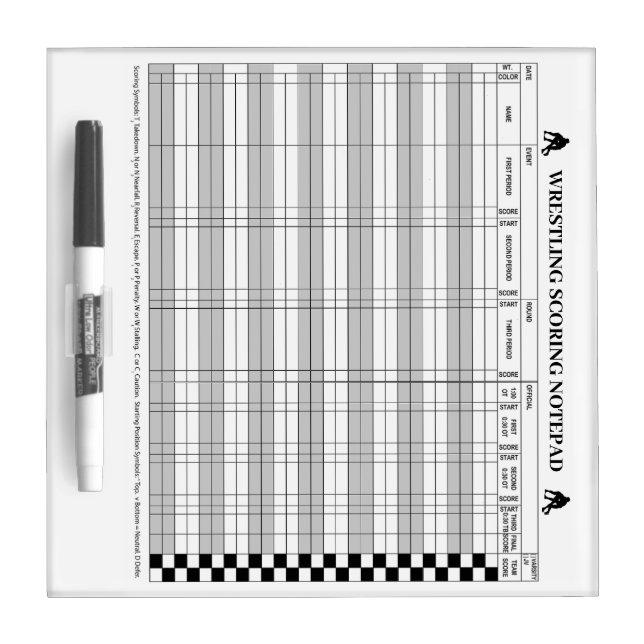 Custom Wrestling Dry Erase Whiteboard | Coach Gift (Front)