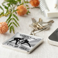 Zazzle Custom Wrestling Keychains for Coaches, Wrestlers, Adult Unisex, Size: Large (2.00), Grey/Black/Light Grey