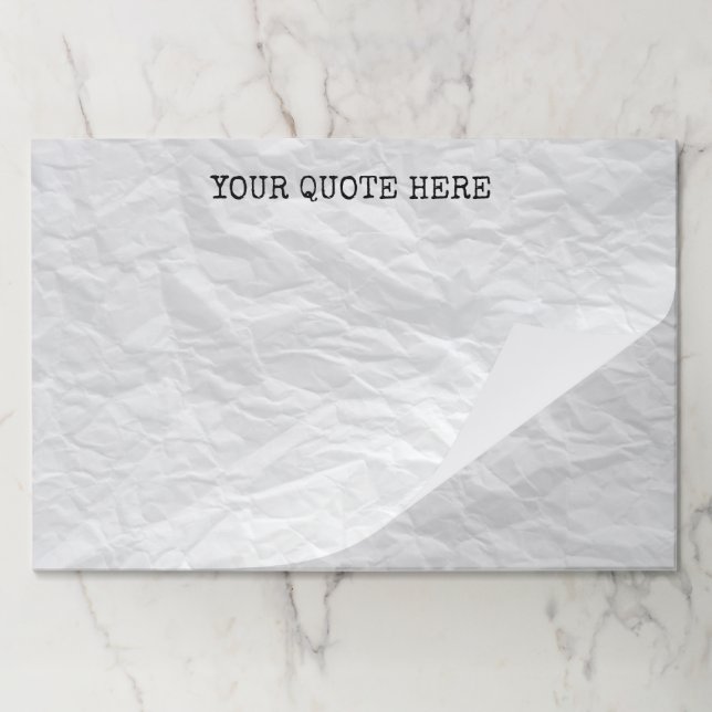 Custom wrinkled paper Large Tearaway Paper Pad (Folded)