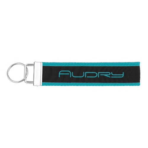 Custom Wrist Keychain Aqua