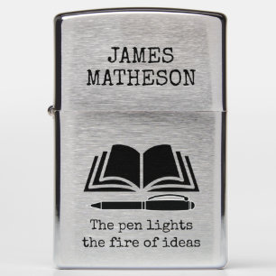 Custom Writer Personalized Name Zippo Lighter