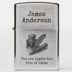 Custom Writer’s Personalized Name Zippo Lighter