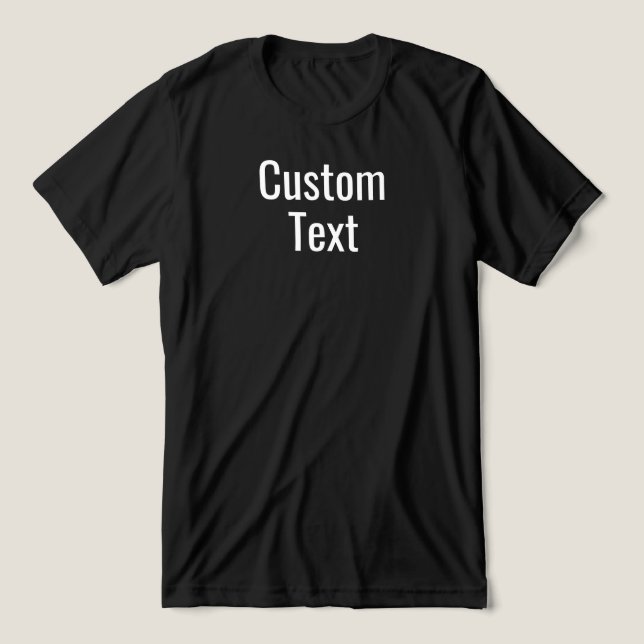 Custom Writing Option Printing Personalized Text Tri-Blend Shirt (Design Front)