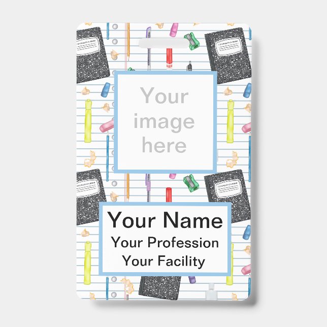 Custom Writing Supplies - School Series Badge (Front)