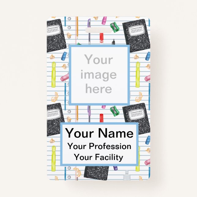 Custom Writing Supplies - School Series Badge (Front)