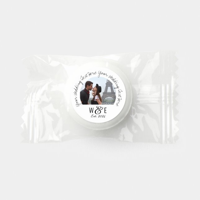 Custom Written Text Hersheys Mints Wedding Favors (Front)