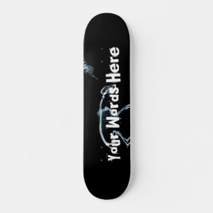 Custom X-Ray Skeleton Bad Dog Blue Boards Skateboard Deck
