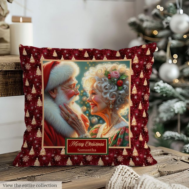 Custom Xmas Pillow Classic Mr Mrs Claus Design (Custom Xmas Pillow Classic Mr Mrs Claus Design)