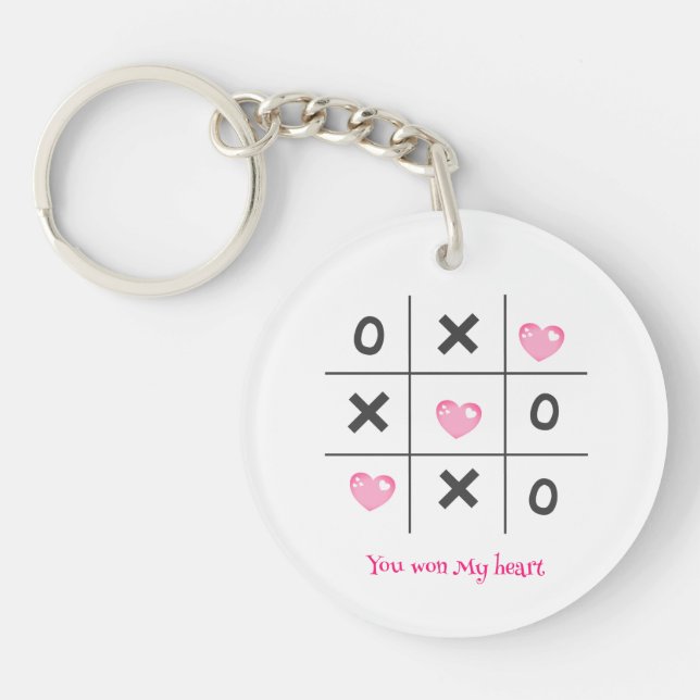 Custom xoxo hearts Keychain (Front)