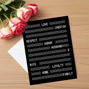 Custom XOXO Hugs and Kisses Couple Birthday Card
