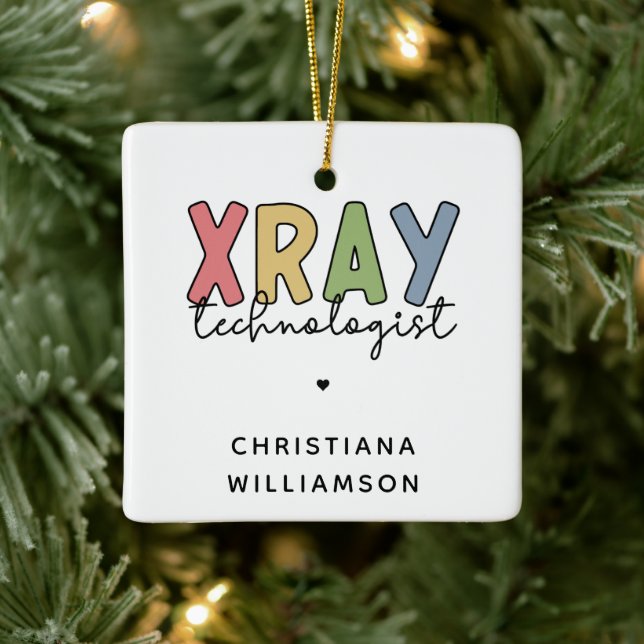Custom Xray Technologist X-ray Tech Gifts Ceramic Ornament (Tree)