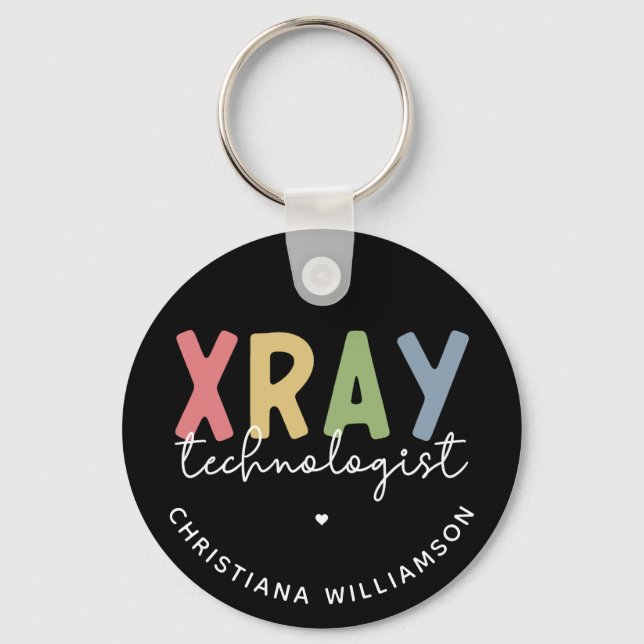 Custom Xray Technologist X-ray Tech Gifts Keychain (Front)