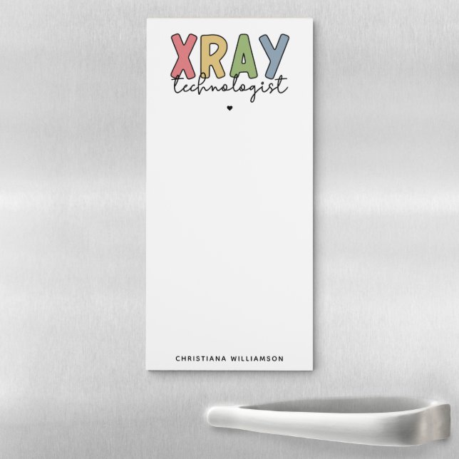 Custom Xray Technologist X-ray Tech Gifts Magnetic Notepad (In Situ)