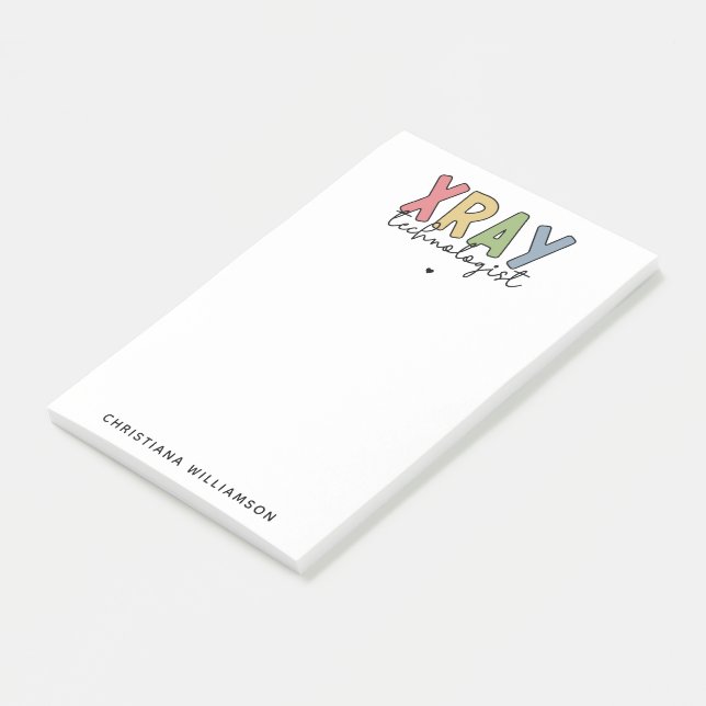 Custom Xray Technologist X-ray Tech Gifts Post-it Notes (Angled)