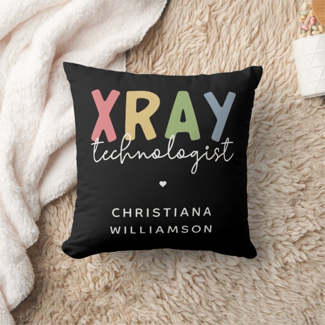 Custom Xray Technologist X-ray Tech Gifts Throw Pillow (Blanket)
