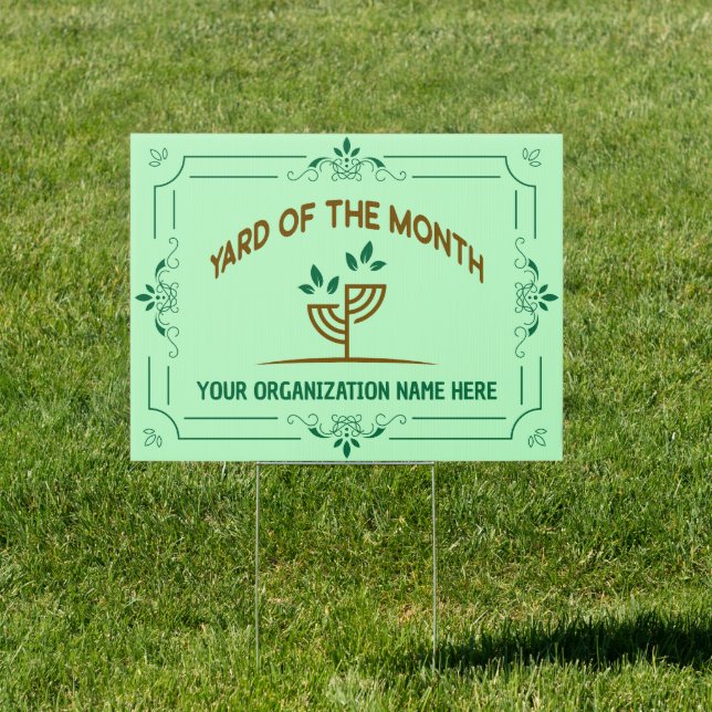 Custom Yard of the Month Award  Sign (Insitu)