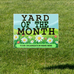Custom Yard of the Month Award Sign