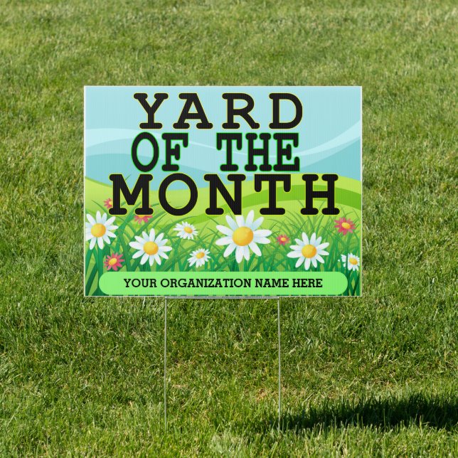 Custom Yard of the Month Award Sign (Insitu)