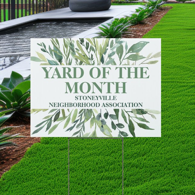 Custom Yard of the Month Club Award Winner HOA Sign (Creator Uploaded)