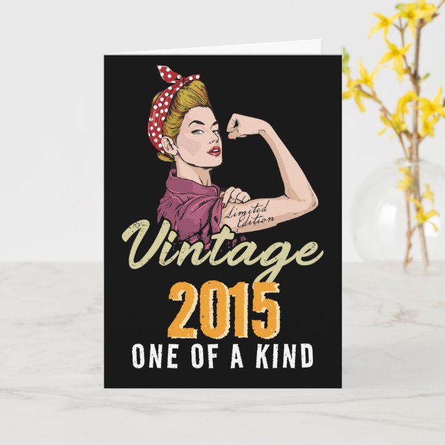 Custom Year Birthday For Her Women Birthday Card (Yellow Flower)