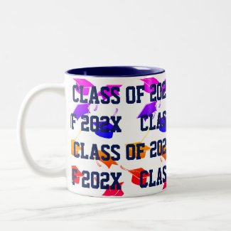 Custom Year Class of 202X Colorful Graduation Hats