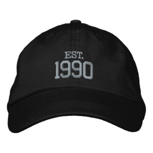 Custom Year / Date Commemorative Embroidered Baseball Cap