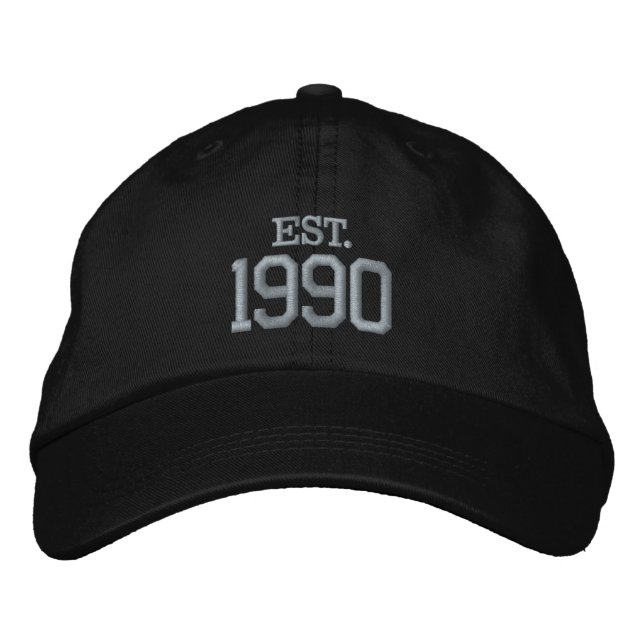 Custom Year / Date Commemorative Embroidered Baseball Cap (Front)