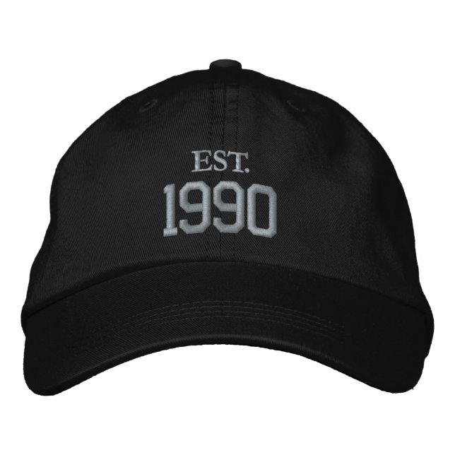 Custom Year / Date Commemorative Embroidered Baseball Cap (Front)