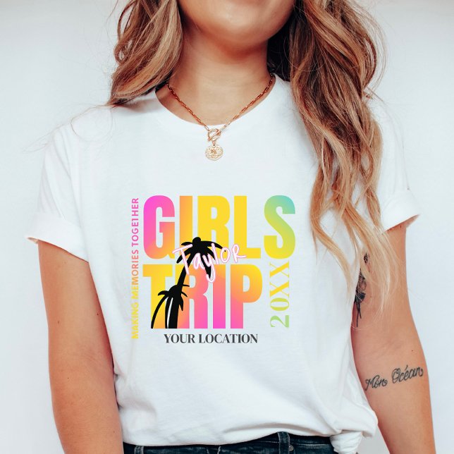 Custom Year Girls Trip; Summer Vacation Name &City T-Shirt (Creator Uploaded)