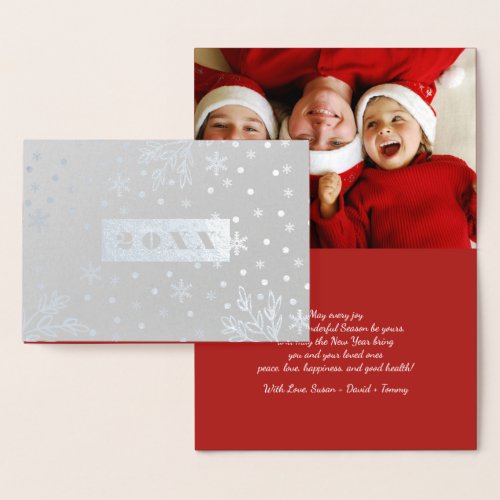 Custom Year  Happy New Year Luxury Real Foil Card